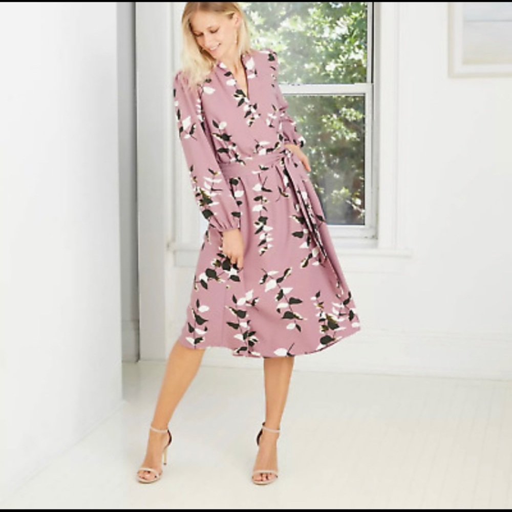 Purple floral midi wrap dress - A New Day (Target)